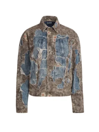 Jacke aus gebranntem Denim
